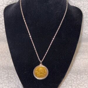 American Indian Release Council 2015 Mohawk coin necklace & 20 inch chain